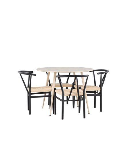Matgrupp Plaza med Alfons matstolar