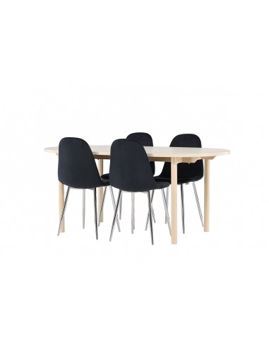 Matgrupp Andy med Polar matstolar, 180 × 90 cm