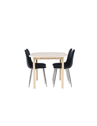 Matgrupp Andy med Polar matstolar, 180 × 90 cm