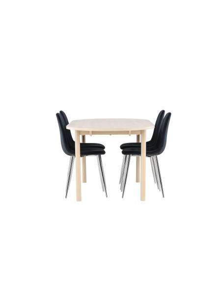 Matgrupp Andy med Polar matstolar, 180 × 90 cm