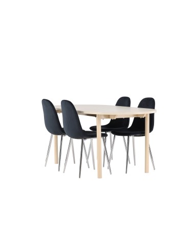 Matgrupp Andy med Polar matstolar, 180 × 90 cm
