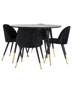 Matgrupp Dipp med Velvet matstolar