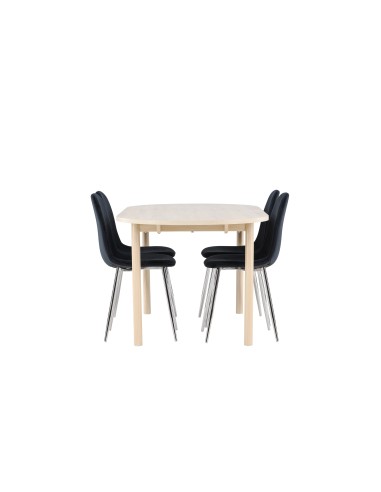 Matgrupp Andy med Polar matstolar, 180 × 90 cm