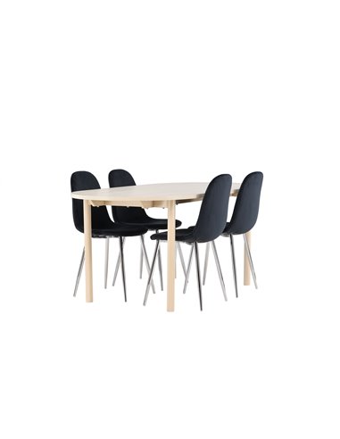 Matgrupp Andy med Polar matstolar, 180 × 90 cm