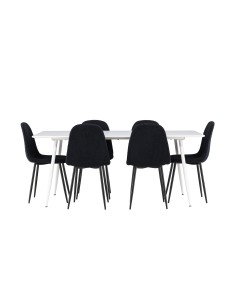 Matgrupp Silar med Polar matstolar, 180 × 90 cm