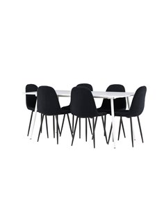 Matgrupp Silar med Polar matstolar, 180 × 90 cm 2