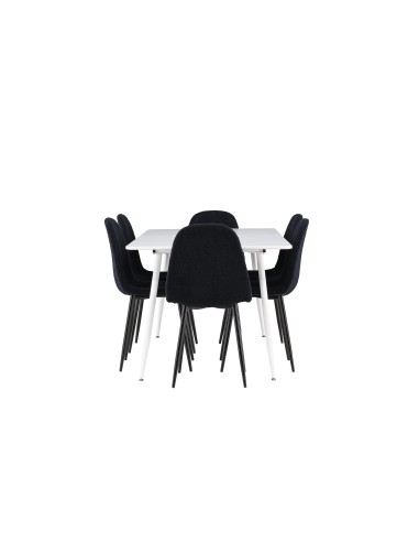 Matgrupp Silar med Polar matstolar, 180 × 90 cm