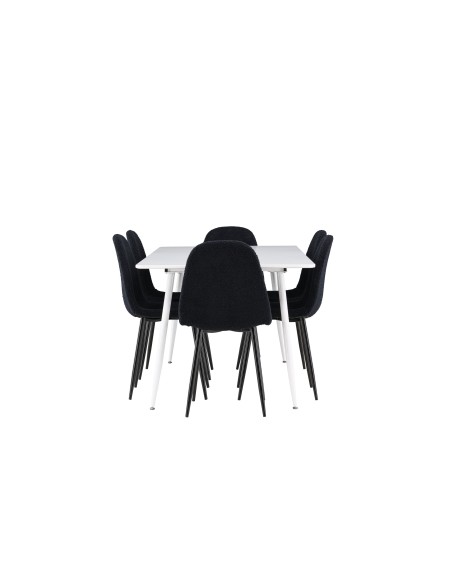 Matgrupp Silar med Polar matstolar, 180 × 90 cm