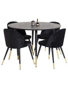 Matgrupp Dipp med Velvet matstolar 2