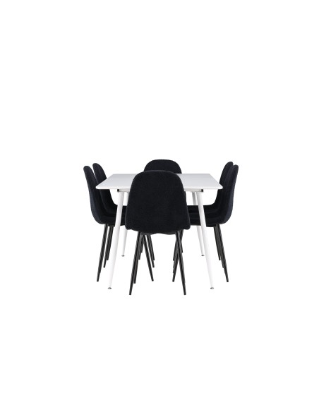 Matgrupp Silar med Polar matstolar, 180 × 90 cm