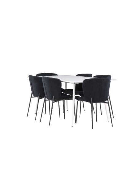Matgrupp Silar med Modesto matstolar, 180 × 90 cm