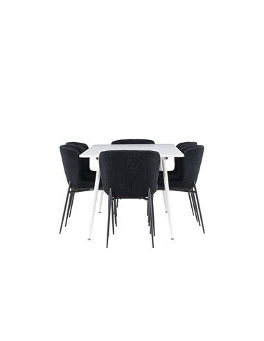 Matgrupp Silar med Modesto matstolar, 180 × 90 cm
