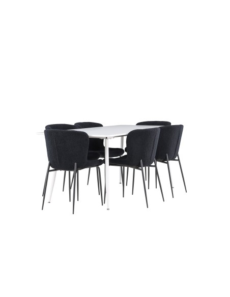 Matgrupp Silar med Modesto matstolar, 180 × 90 cm
