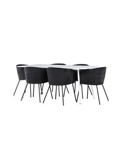 Matgrupp Silar med Berit matstolar, 180 × 90 cm 2