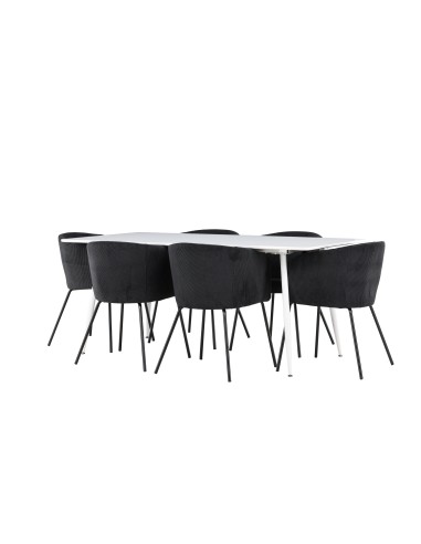 Matgrupp Silar med Berit matstolar, 180 × 90 cm