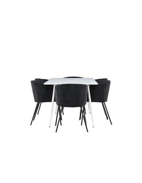 Matgrupp Silar med Berit matstolar, 180 × 90 cm