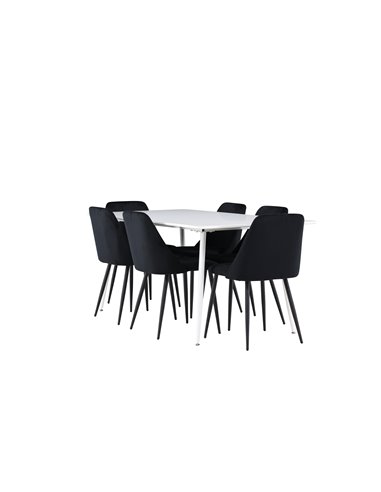 Matgrupp Silar med Night matstolar, 180 × 90 cm