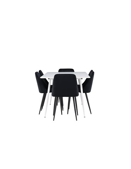 Matgrupp Silar med Night matstolar, 180 × 90 cm