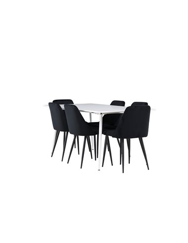 Matgrupp Silar med Night matstolar, 180 × 90 cm