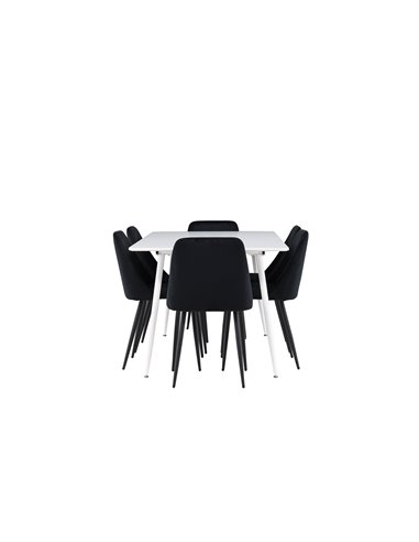Matgrupp Silar med Night matstolar, 180 × 90 cm