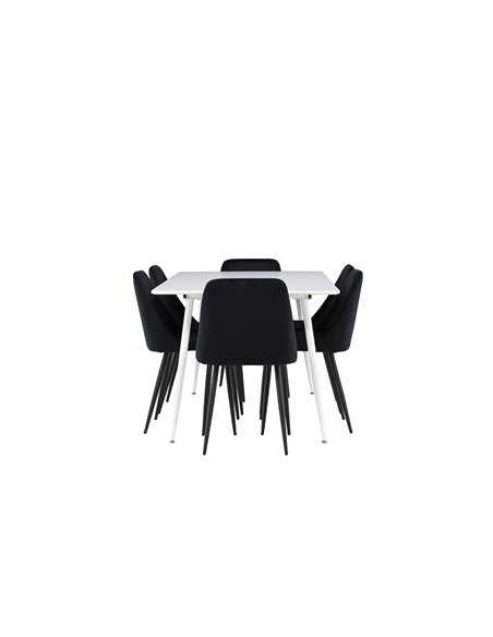 Matgrupp Silar med Night matstolar, 180 × 90 cm