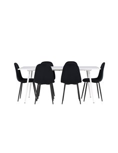 Matgrupp Silar med Polar matstolar, 180 × 90 cm