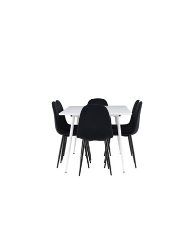 Matgrupp Silar med Polar matstolar, 180 × 90 cm