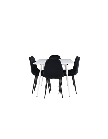 Matgrupp Silar med Polar matstolar, 180 × 90 cm