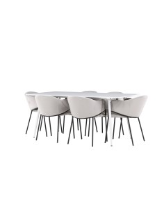 Matgrupp Silar med Evelina matstolar, 180 × 90 cm 2