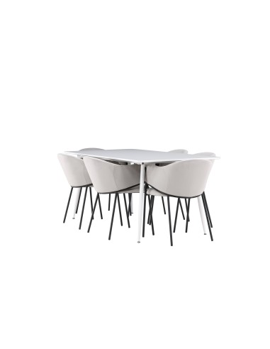 Matgrupp Silar med Evelina matstolar, 180 × 90 cm