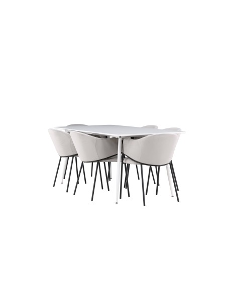 Matgrupp Silar med Evelina matstolar, 180 × 90 cm