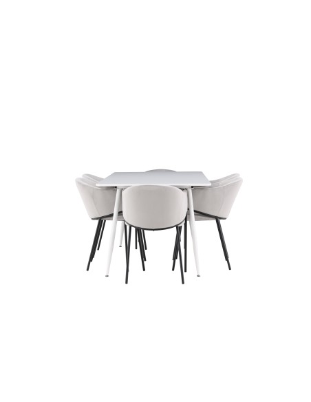 Matgrupp Silar med Evelina matstolar, 180 × 90 cm