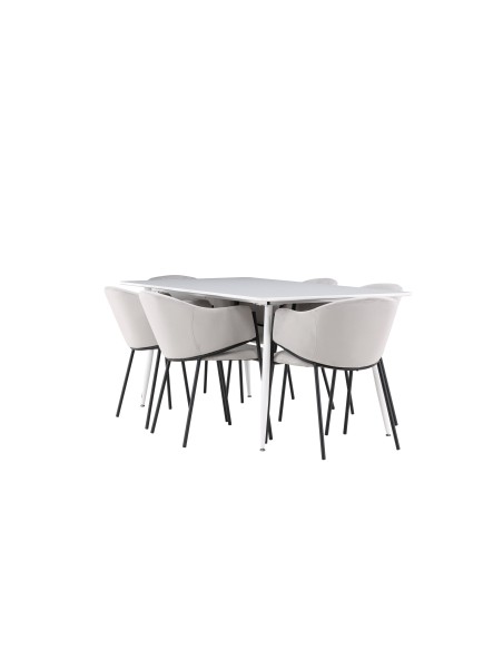 Matgrupp Silar med Evelina matstolar, 180 × 90 cm