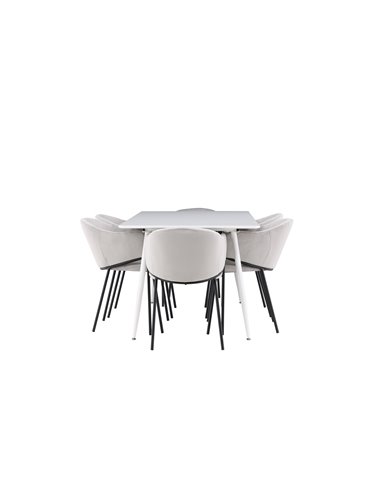 Matgrupp Silar med Evelina matstolar, 180 × 90 cm