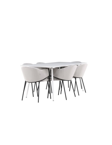 Matgrupp Silar med Evelina matstolar, 180 × 90 cm