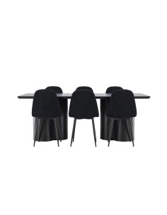 Matgrupp Olivia med Polar matstolar, 210 × 100 cm