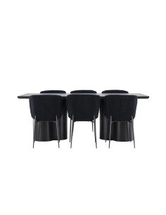 Matgrupp Olivia med Modesto matstolar, 210 × 100 cm