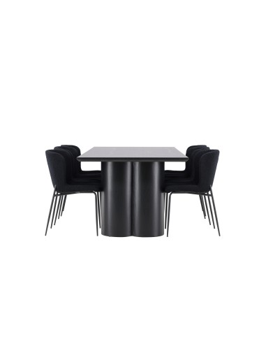 Matgrupp Olivia med Modesto matstolar, 210 × 100 cm