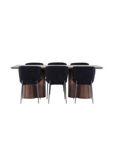 Matgrupp Olivia med Modesto matstolar, 210 × 100 cm
