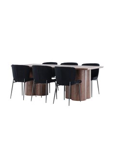 Matgrupp Olivia med Modesto matstolar, 210 × 100 cm 2