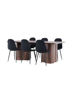 Matgrupp Olivia med Polar matstolar, 210 × 100 cm 2