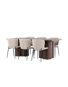 Matgrupp Olivia med Modesto matstolar, 210 × 100 cm 2