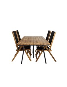 Matgrupp Chan med Little John matstolar, 200 × 100 cm