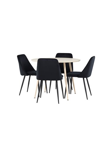 Matgrupp Plaza med Night matstolar