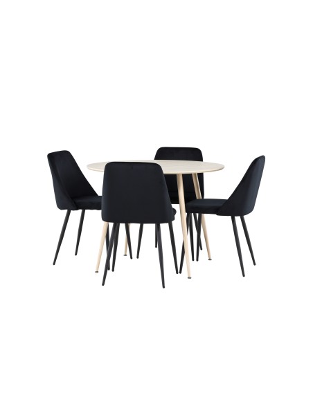 Matgrupp Plaza med Night matstolar