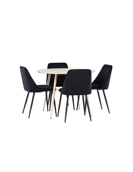 Matgrupp Plaza med Night matstolar