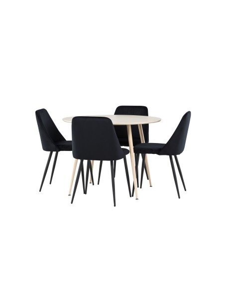 Matgrupp Plaza med Night matstolar