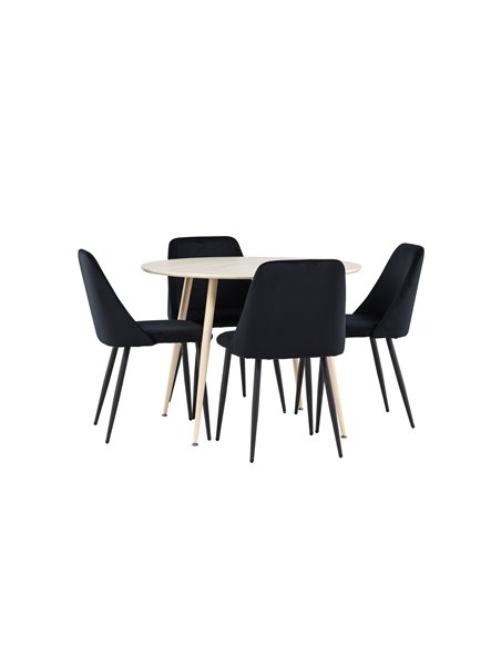 Matgrupp Plaza med Night matstolar