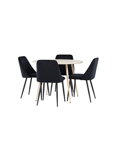 Matgrupp Plaza med Night matstolar