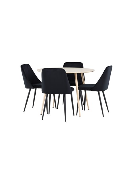 Matgrupp Plaza med Night matstolar